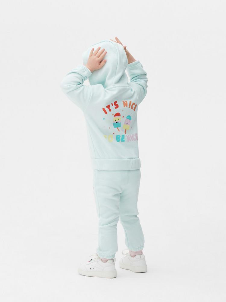 Bộ nỉ bông Primark màu xanh pastel To Be Nice size 3 - 36m