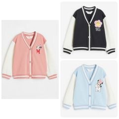 Áo khoác nỉ bomber HM 3 mẫu Bé Gái size 2 - 10y