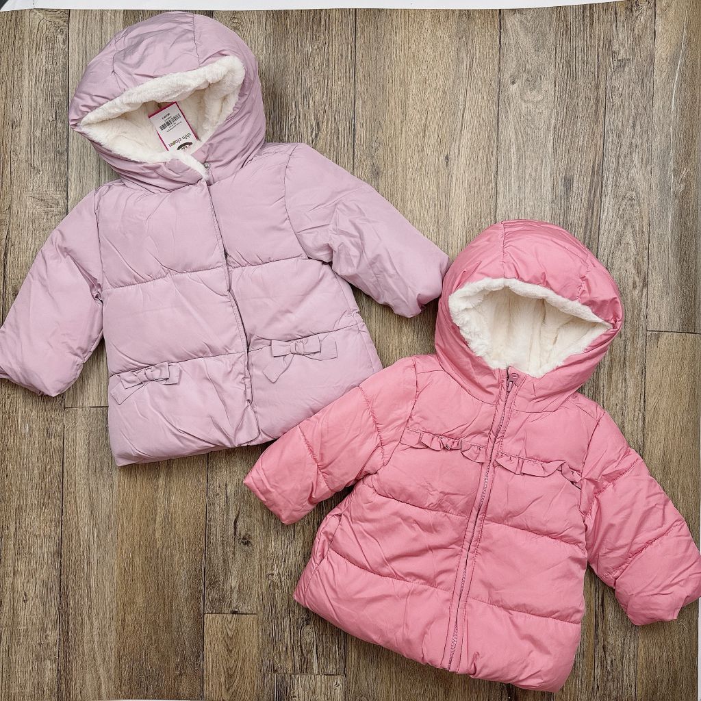 Áo khoác phao lót lông Sfera siêu nhẹ nhiều màu cho bé gái size 1-3y