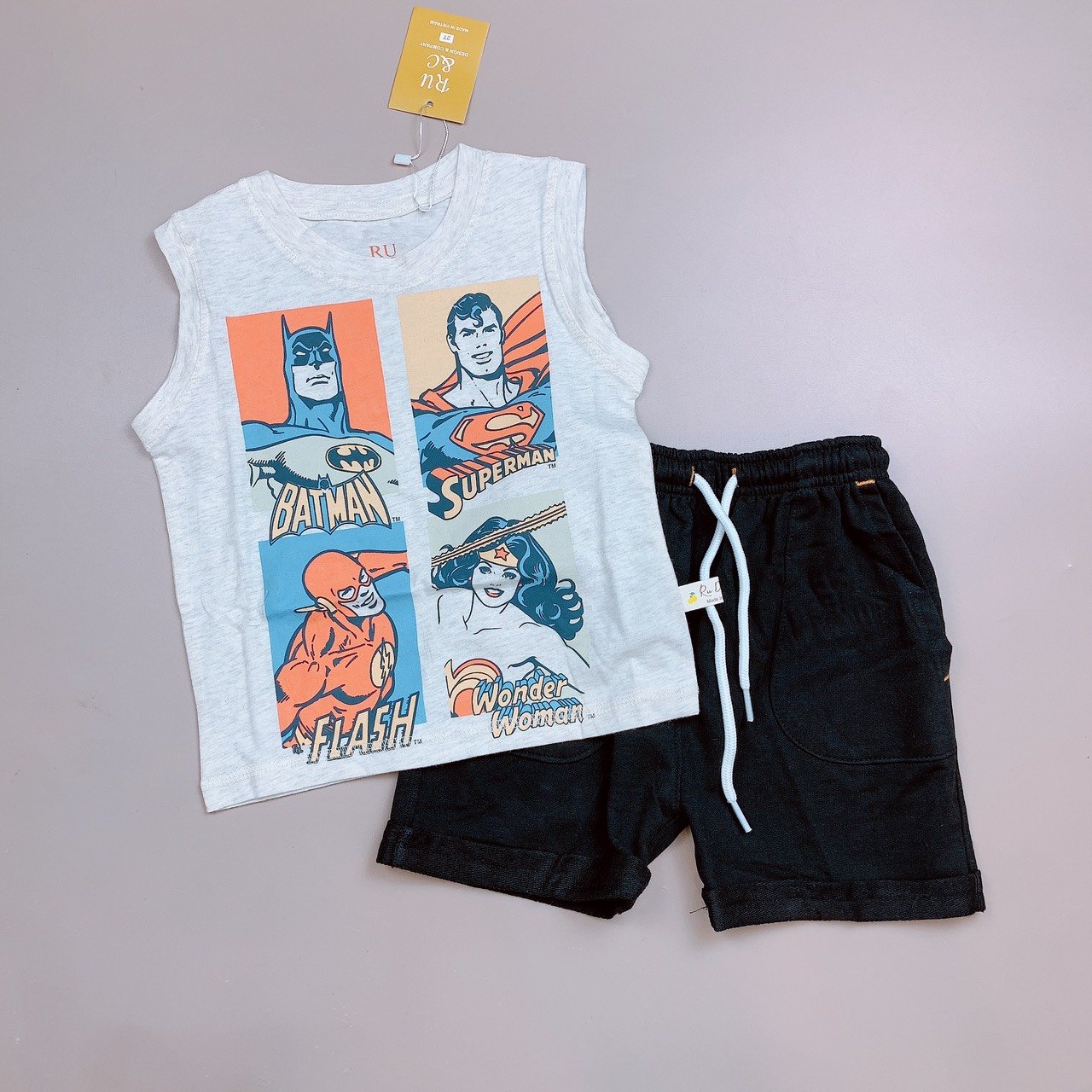 Bộ 3 lỗ cotton Ru & C nhiều hình size 2 - 7y