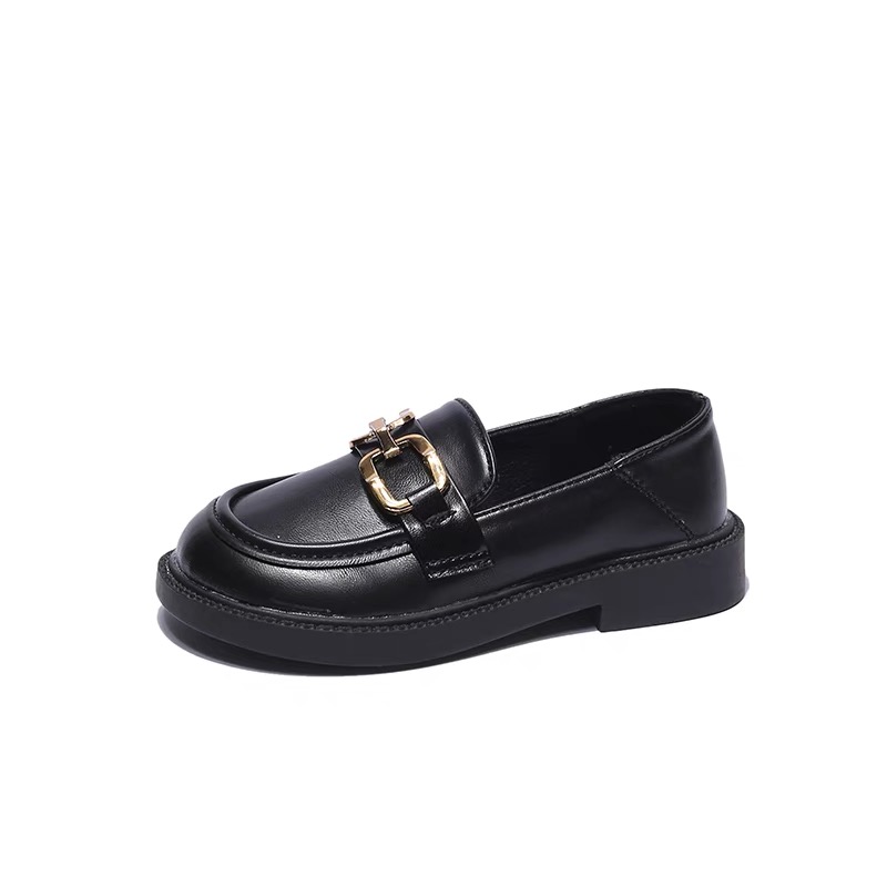 BBW2666 - Giày Loafer tag vàng 2 màu đen / kem size 26 - 36