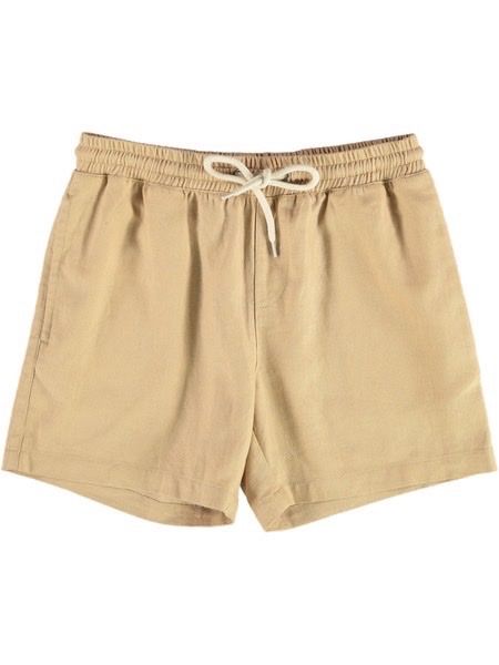 Quần short Linen Tilt màu be đậm