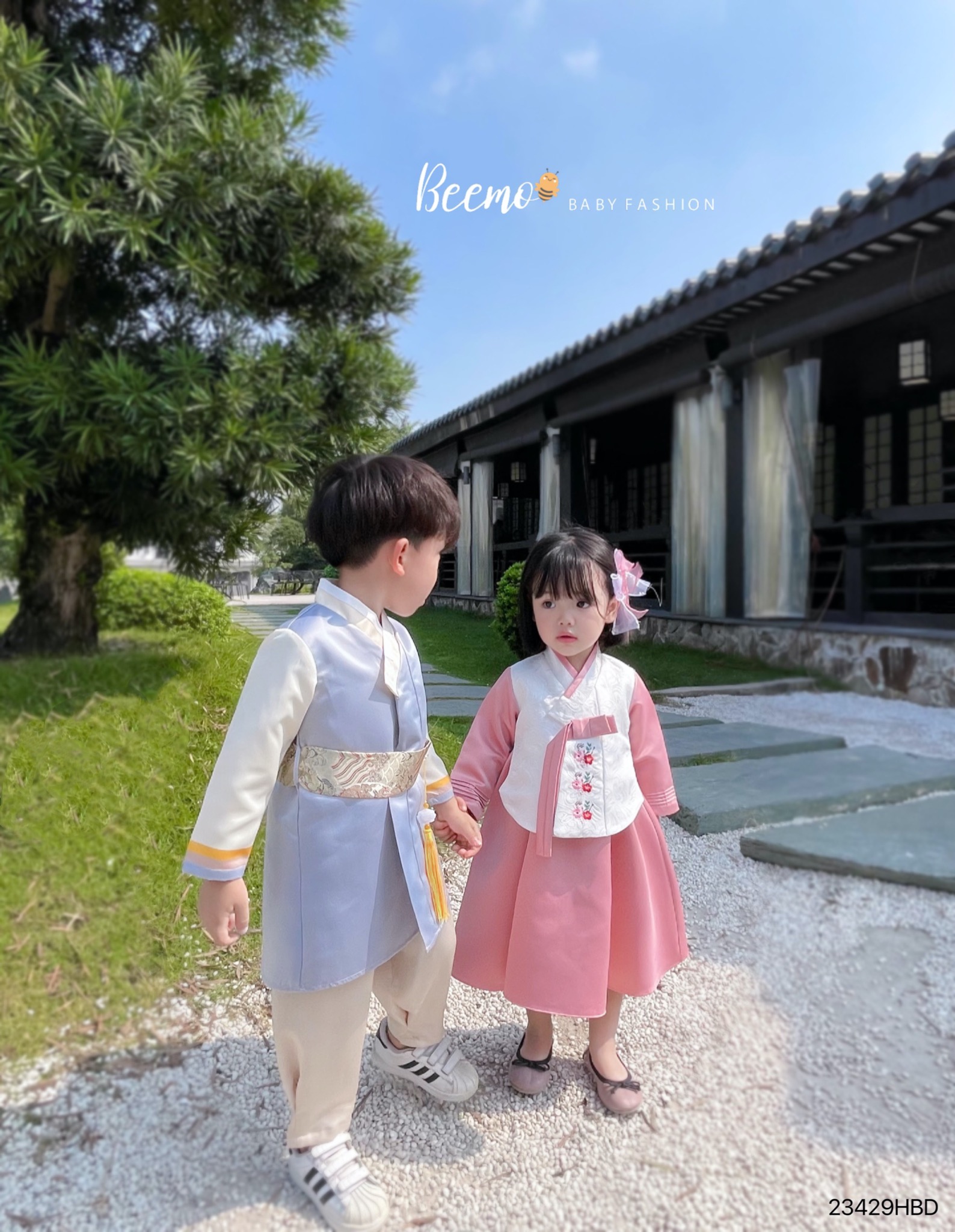 Set Hanbook Beemo thêu hoa BG size 80-130