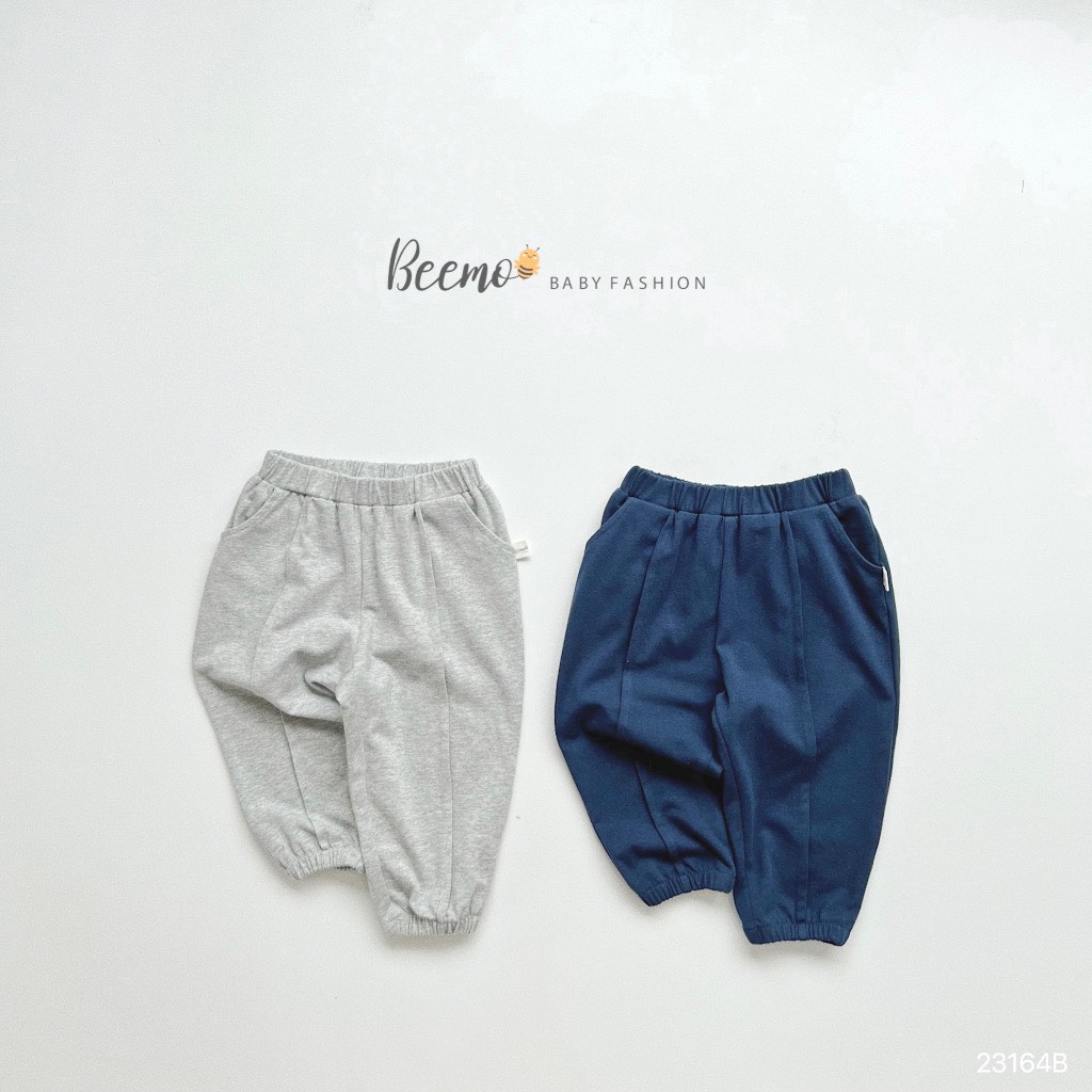 Bộ cotton Beemo áo có mũ phối tay kẻ Whatever 2 màu size 80 - 130