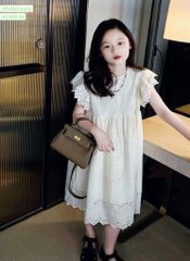 M1609.58 - Váy Mia Kids trắng thêu tay cánh tiên size 1-10y