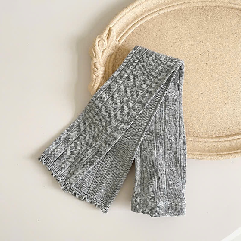 Quần len không bàn dệt hình nơ nhiều màu bé gái size 90-140