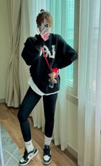 Quần legging cotton Bee Mon màu đen cho Mẹ size S / M / L