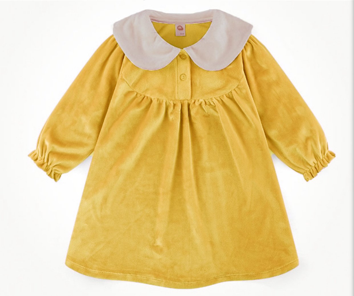 Váy nhung cổ sen lưng thỏ Milkmile 3 màu đỏ / vàng / hồng size 90 - 140