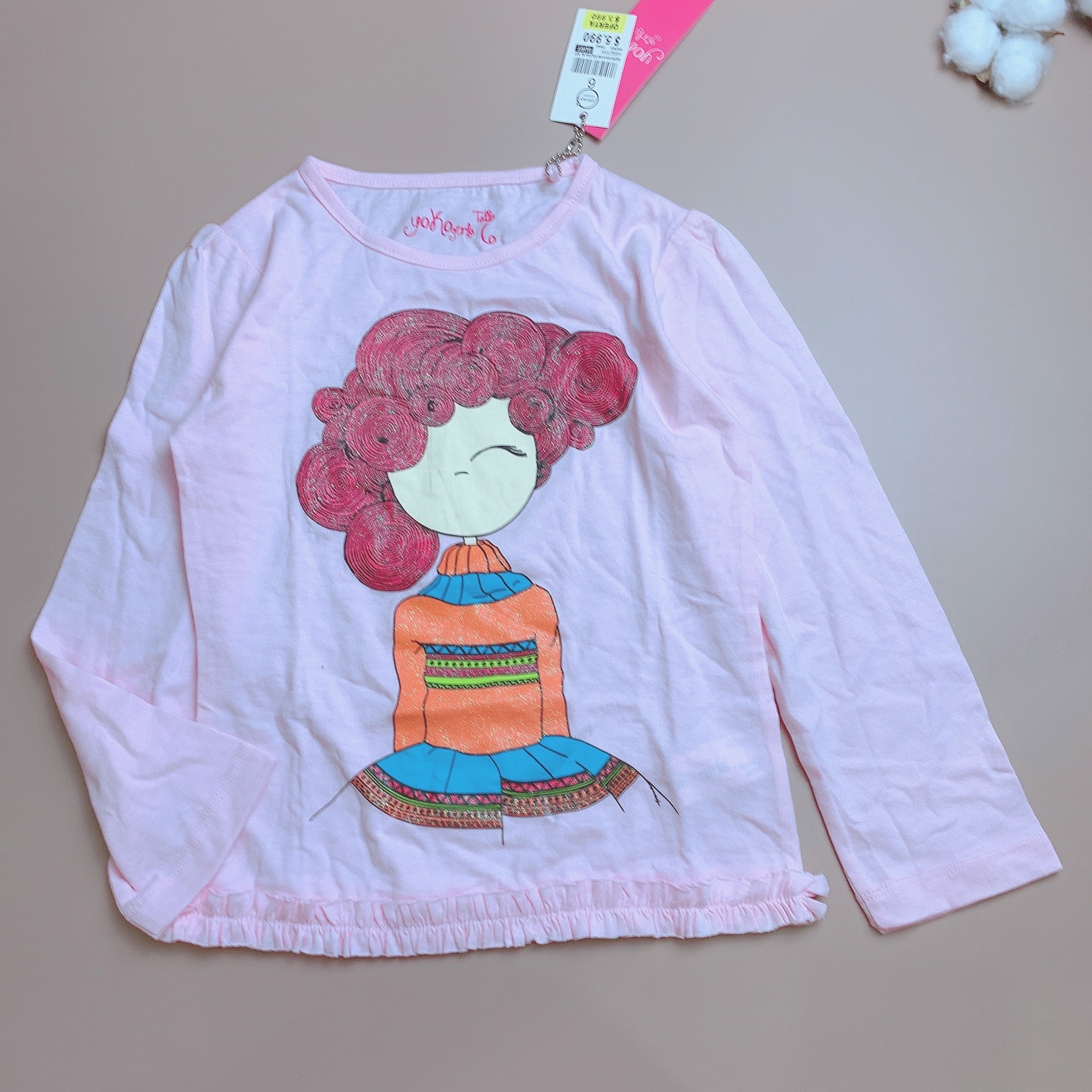 [6y] Áo cotton dư xịn bé gái nhiều hãng - size 6y