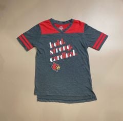 Áo cotton Rivalry bé trai ghi phối đỏ