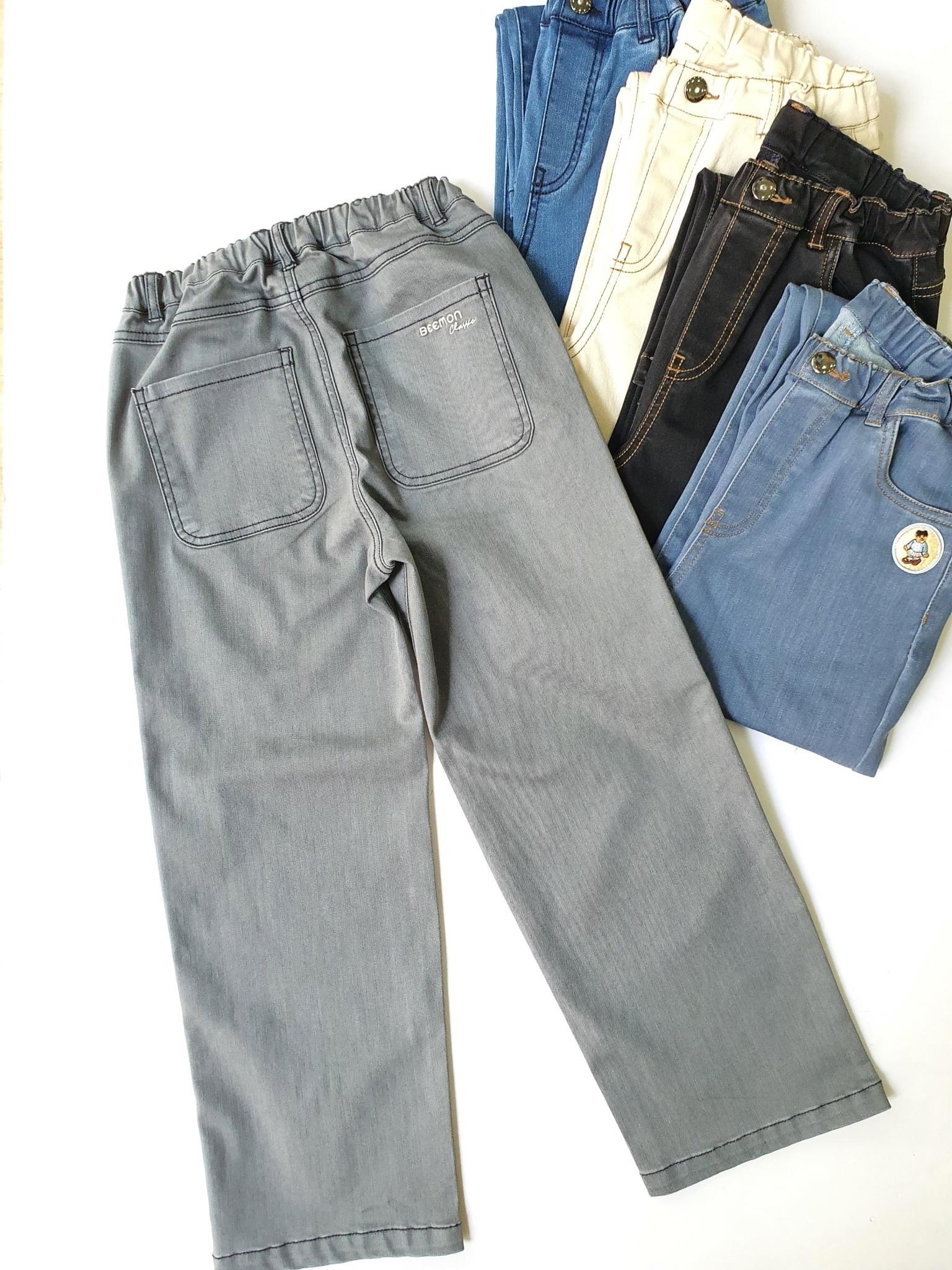Quần jean mềm Bee Mon ống xuông 5 màu BG size 120 - 160
