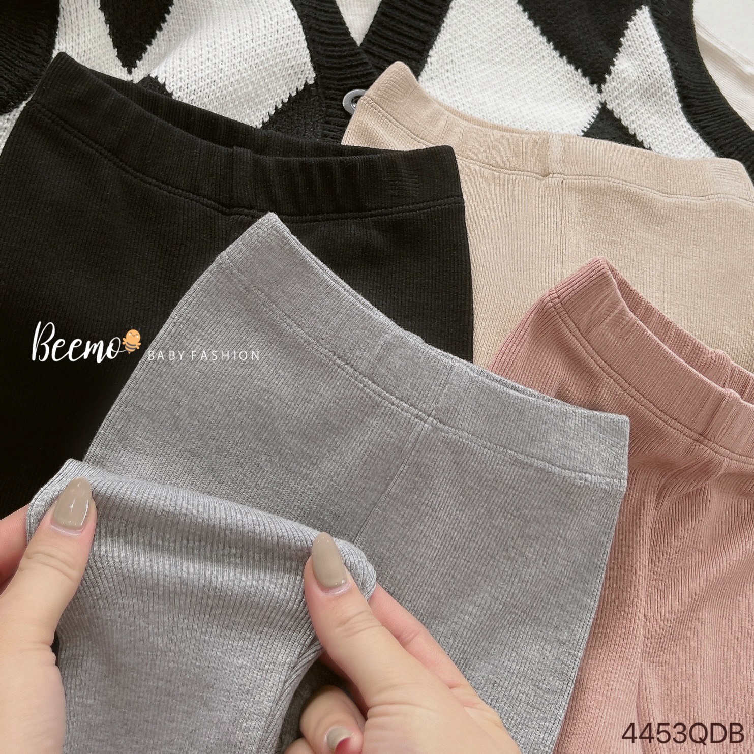 Quần legging thun tăm Beemo 4 màu size 80 - 130