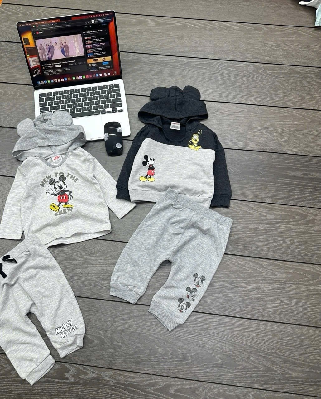 Bộ da cá Junior Mickey 2 mẫu bé trai size 3m - 4y