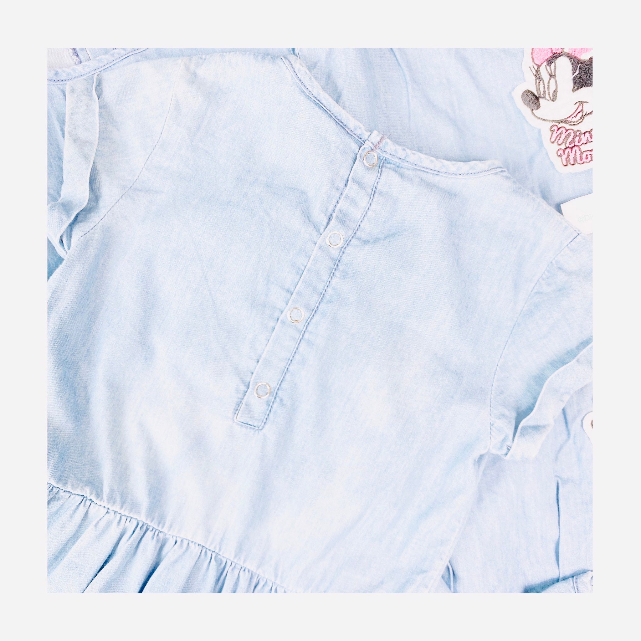 Váy denim Minnie mouse xanh jean 2 màu BG