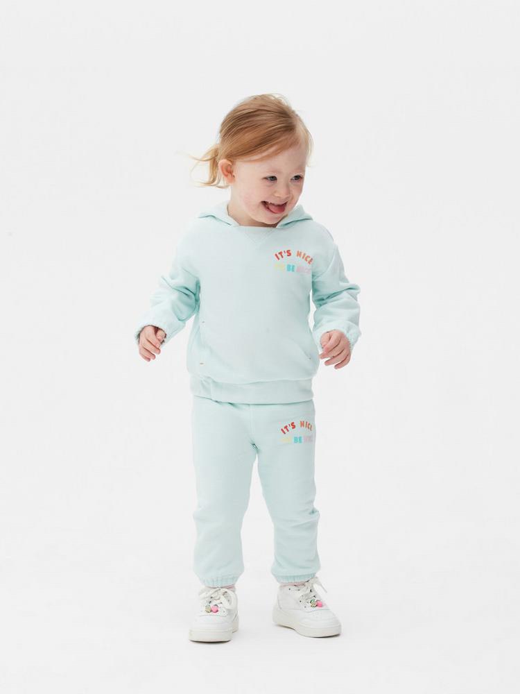 Bộ nỉ bông Primark màu xanh pastel To Be Nice size 3 - 36m