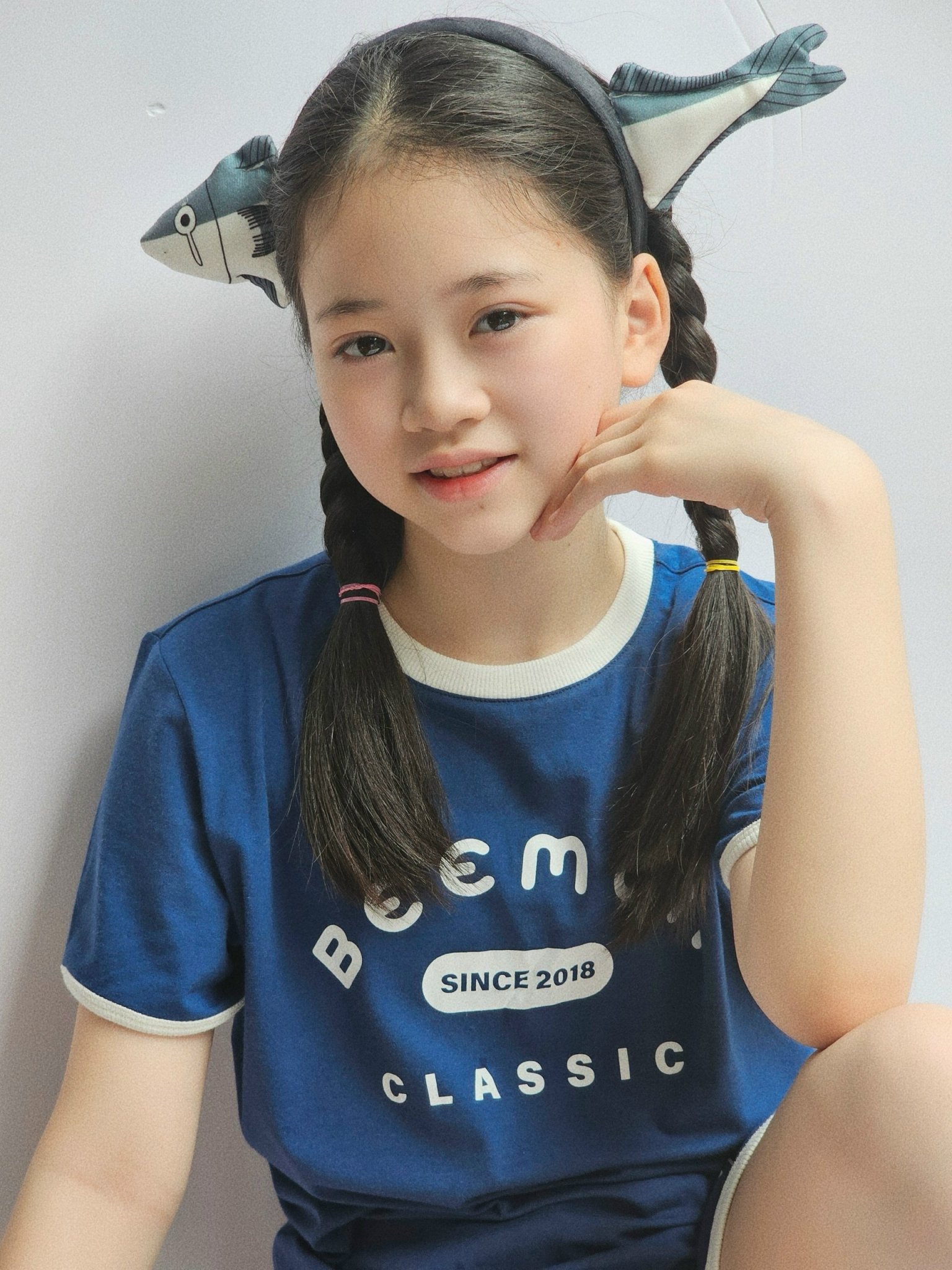 Bộ cotton Beemon Classic 2 màu hồng / navy size 120-160