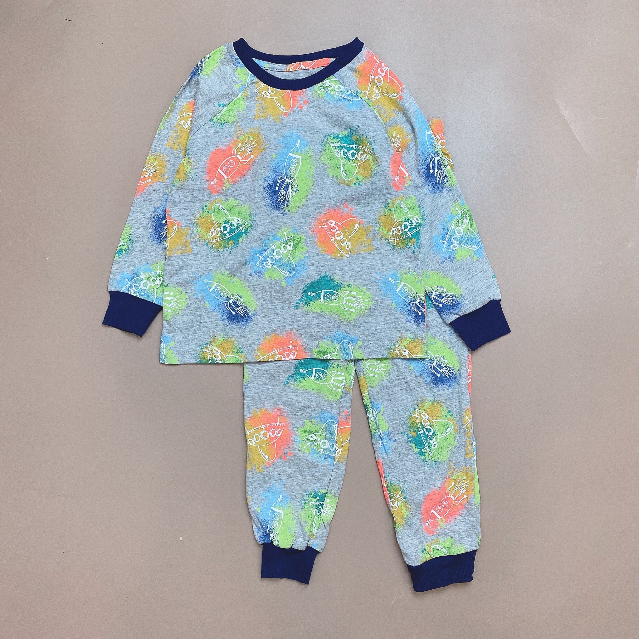 Bộ cotton Matalan nhiều hình ô tô / tên lửa BT size 9m - 5y