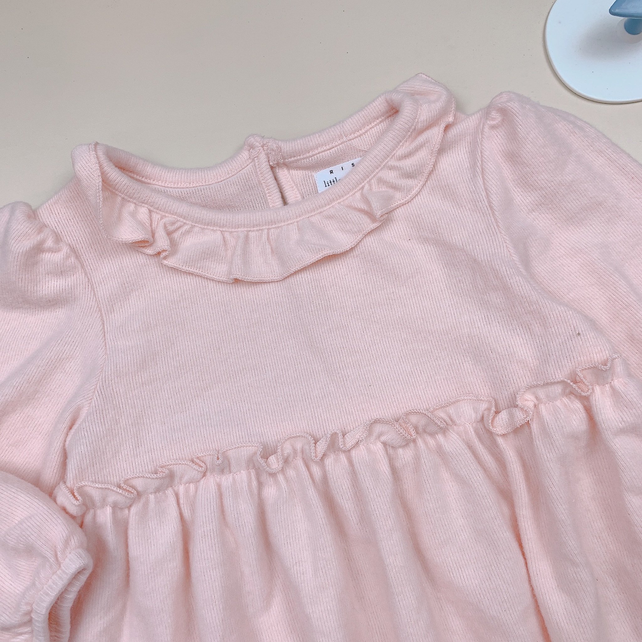 Váy len Little Earthling 2 màu hồng/nâu be size 1-6y