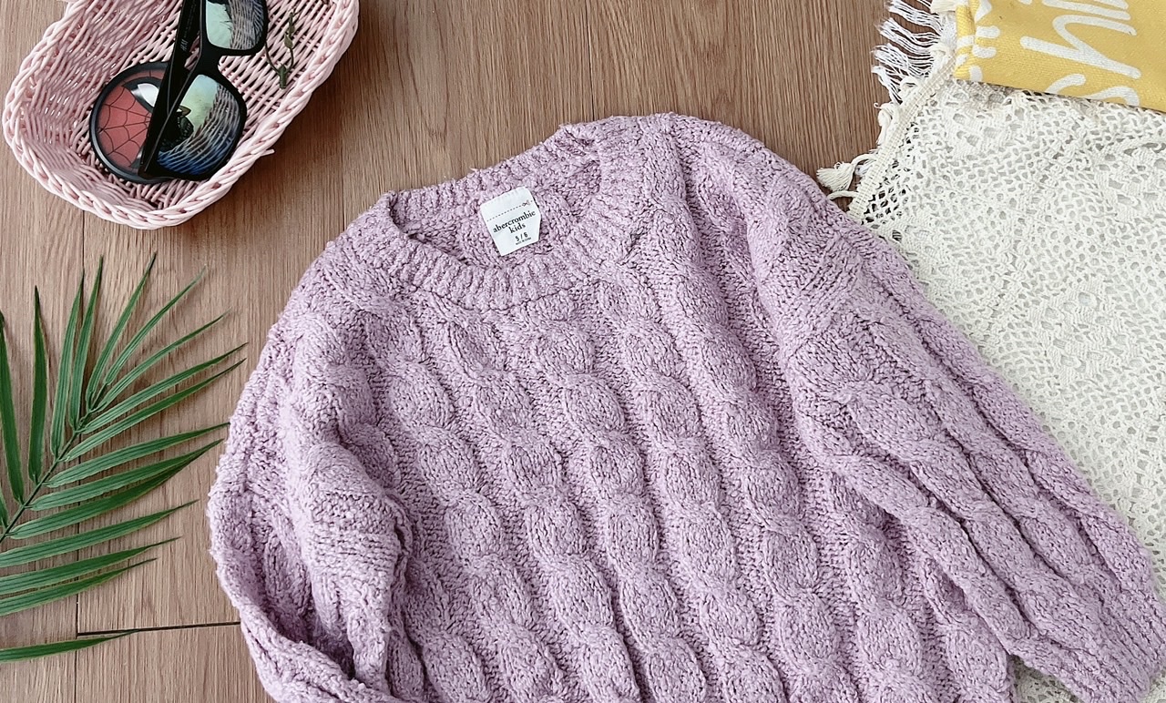 Áo len vặn thừng Abercrombie Kids dòng đại 4 màu BG size 6 - 16y