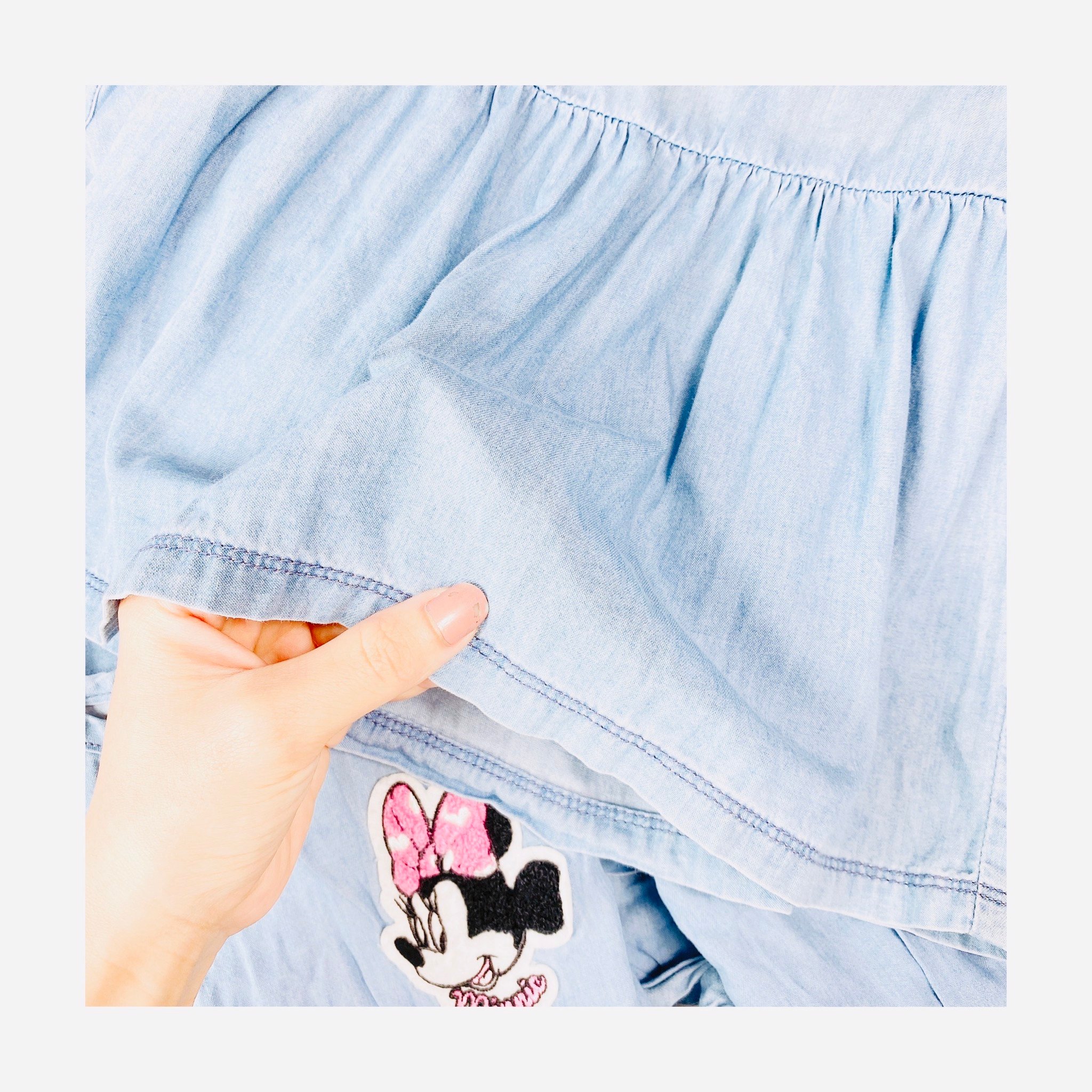 Váy denim Minnie mouse xanh jean 2 màu BG