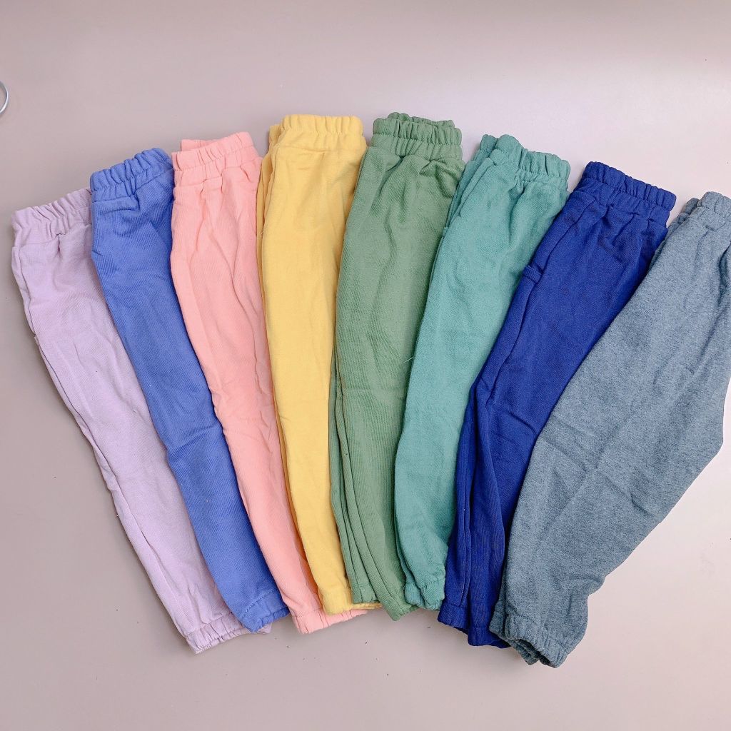 Quần nỉ Sofia Candy gân giữa trơn nhiều màu 2 - 10y