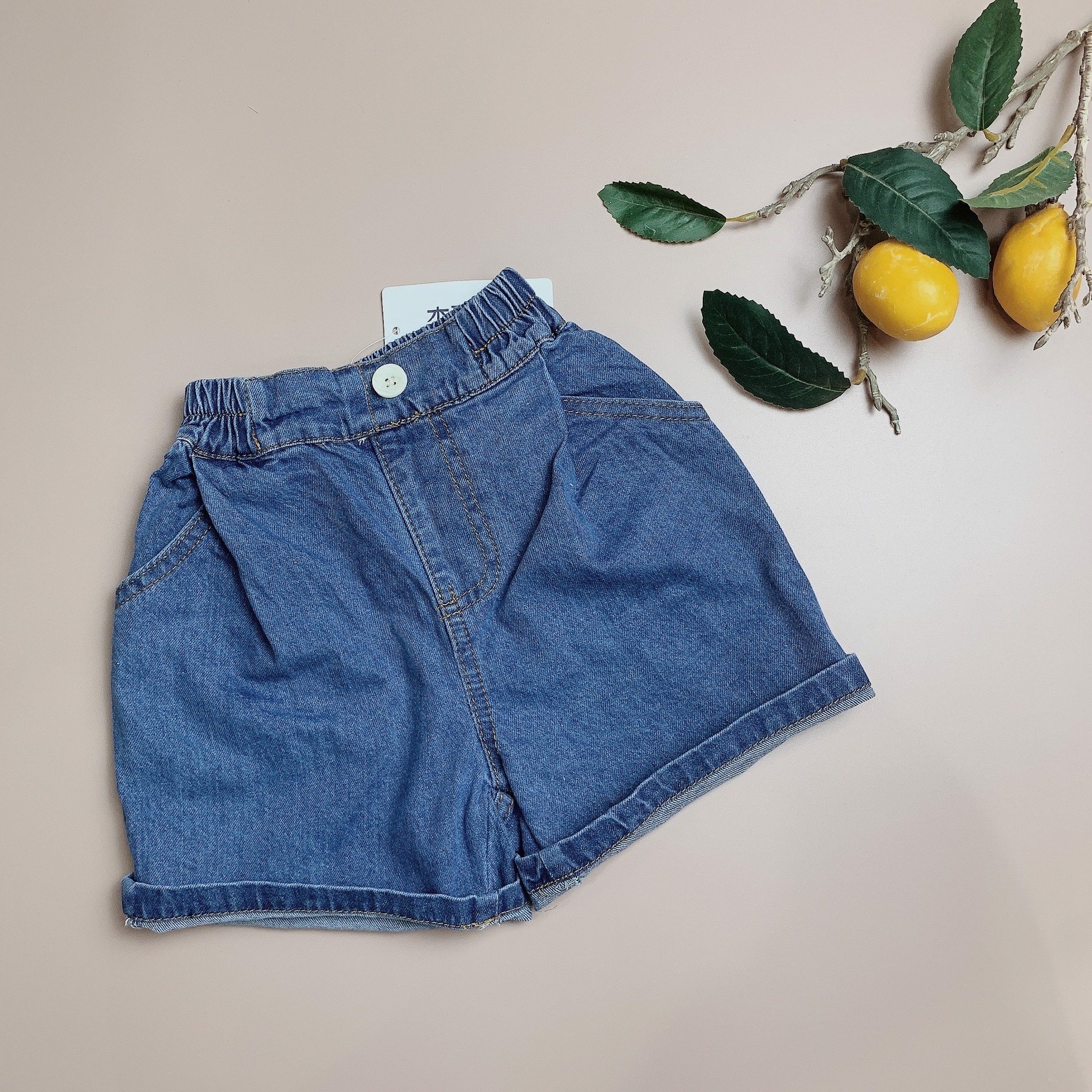 Quần jean Jessyca Kids cạp cao ống rộng bé gái