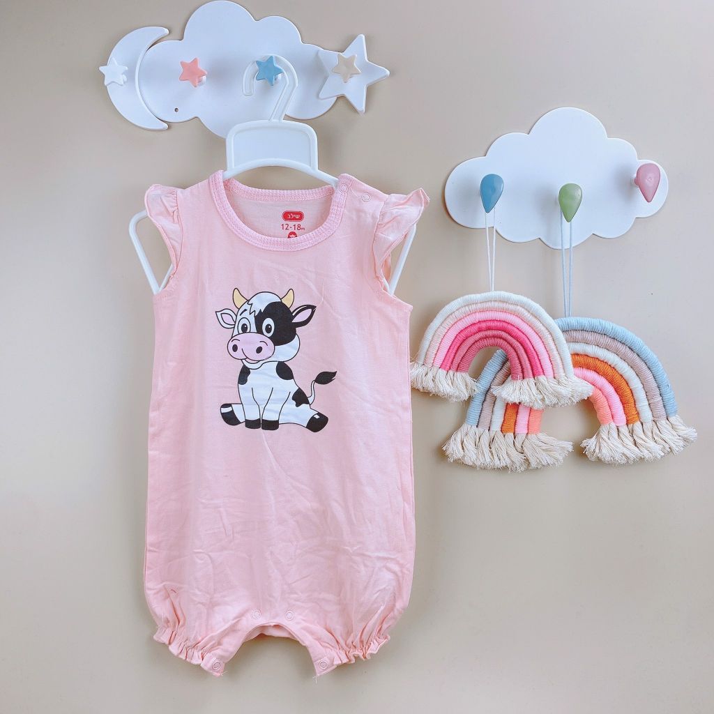 Body đùi Muji cotton hồng bò sữa