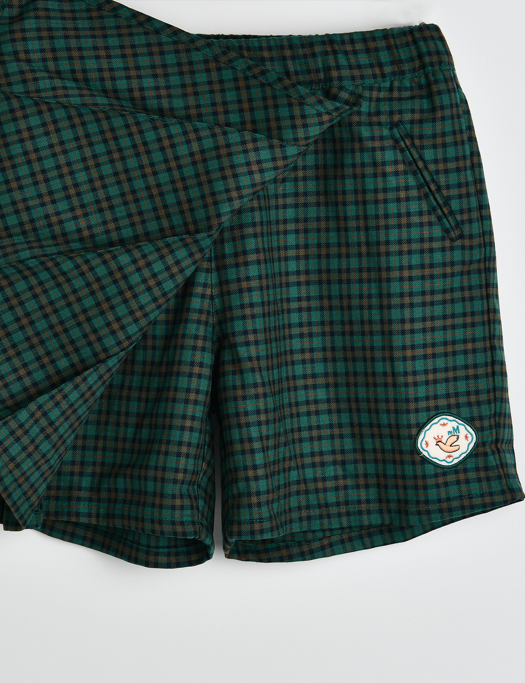 Quần váy Moimoln xuất Hàn dư xịn kẻ caro xanh bé gái size 100-140 (1 số thiếu logo)
