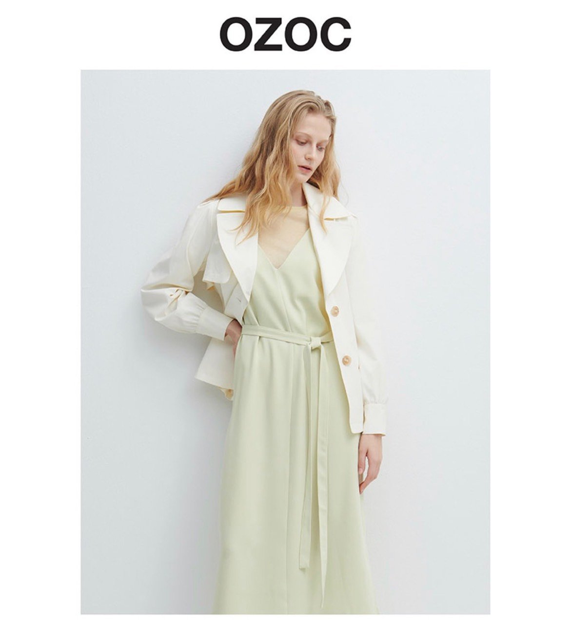 Áo khoác Mẹ OZOC tay nhún kèm đai buộc nơ eo 3 màu size 55 - 88 ( S - XL )