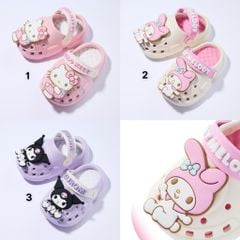 Sục nhựa Kuromi, Hello kitty, Melody nhiều màu BG