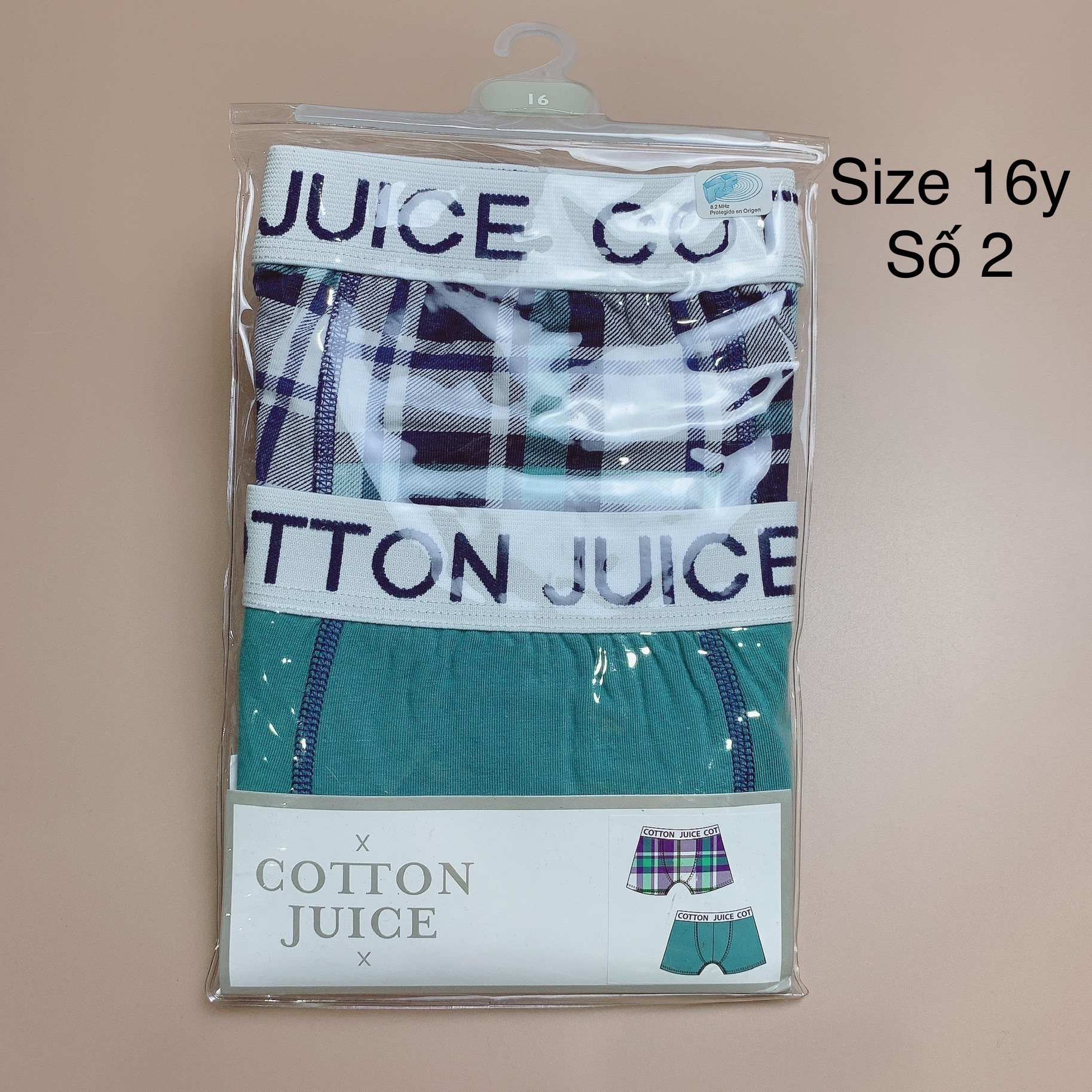 [16y] Set 2 quần sịp đùi Cotton Juice bé trai - (số 1-4)