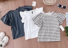 Áo cotton Jessica Jimpson tay nhún xòe 3 màu BG size 12m - 6y