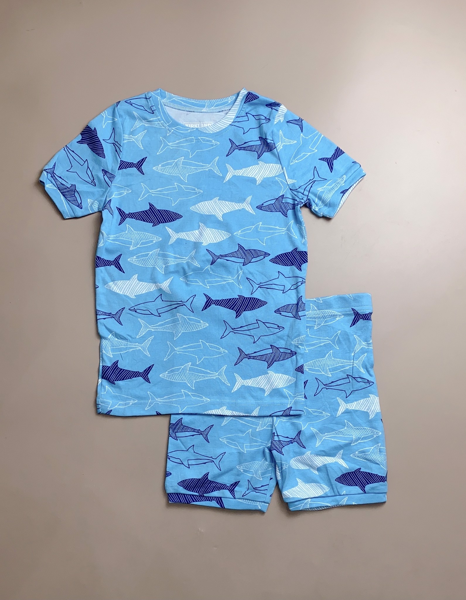 Bộ cotton Kirkland BT - màu xanh hình cá mập