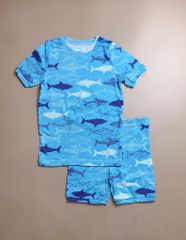 Bộ cotton Kirkland BT - màu xanh hình cá mập