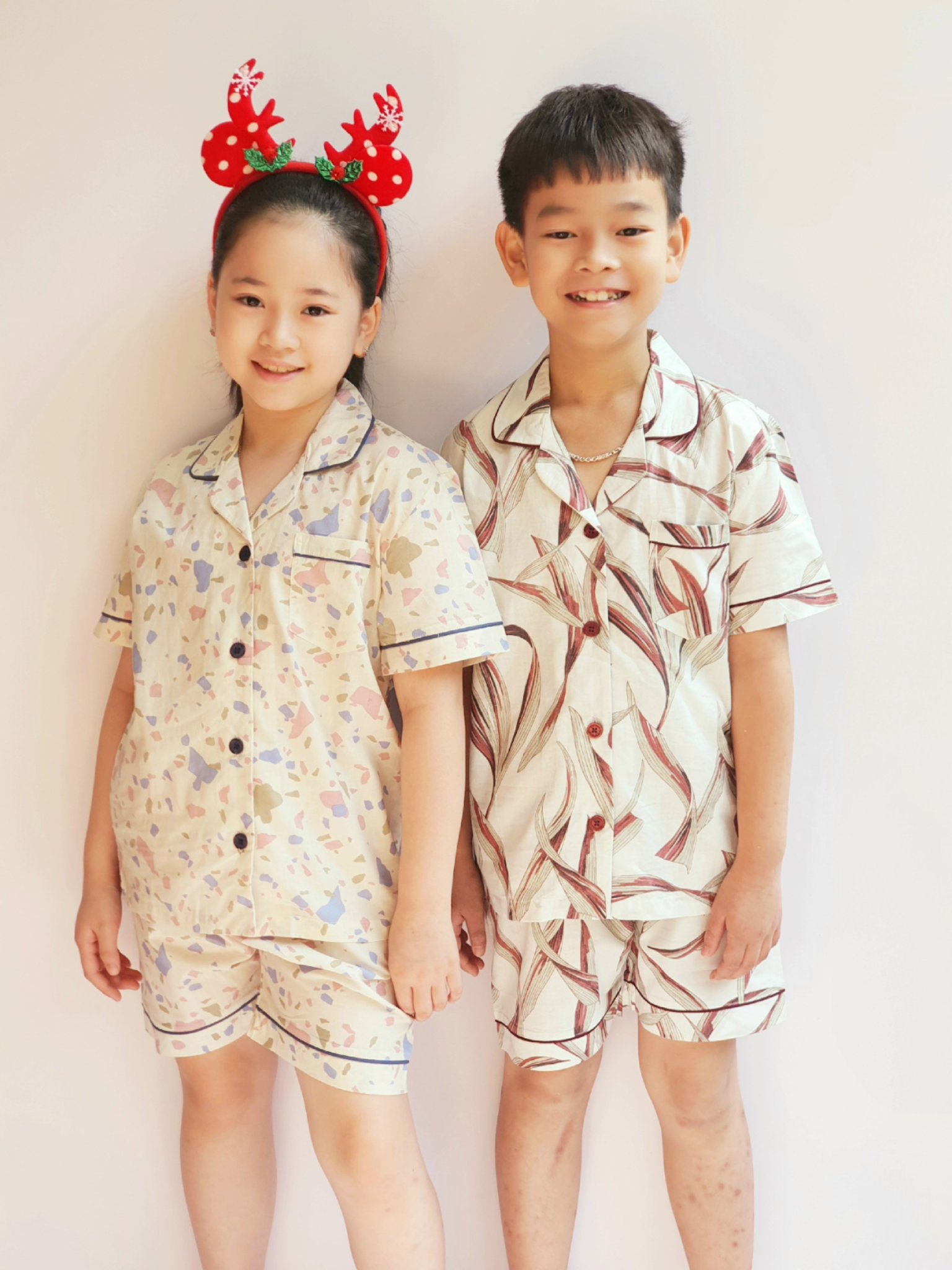 Bộ thô Pyjama Bee Mon 3 họa tiết cho Mẹ và Bé