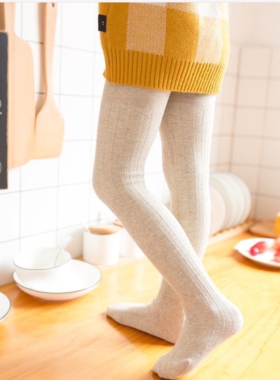 Quần tất len dòng đại gân sọc không gót nhiều màu 6-12y