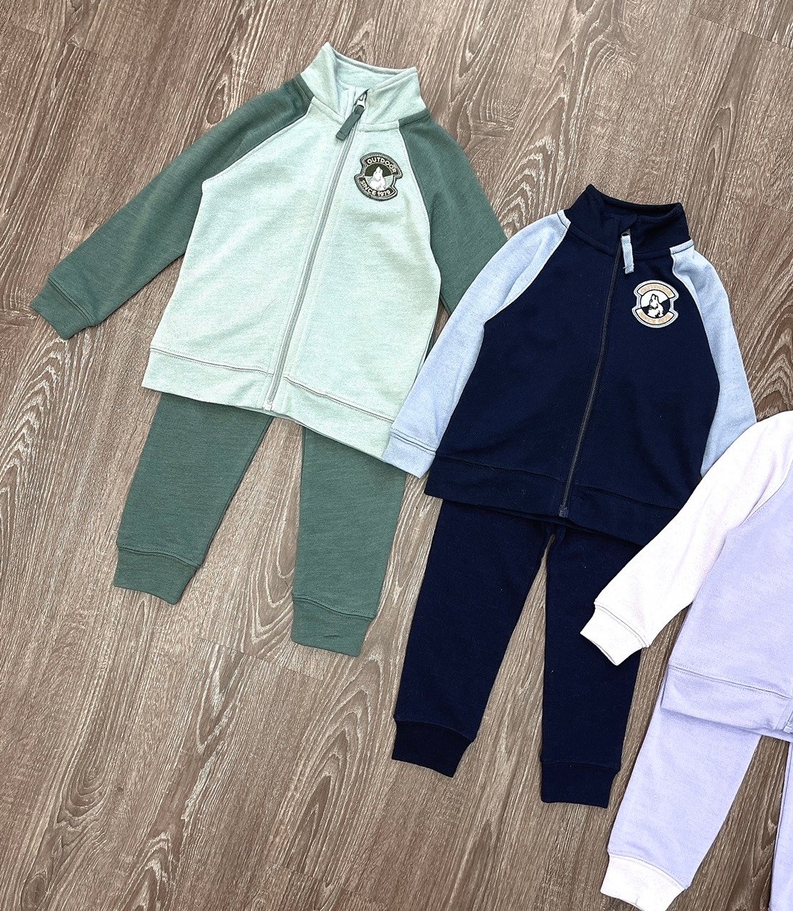 Bộ da cá Merino Wool Content vai giác lăng phối màu size 92 - 140