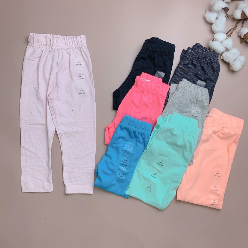 Legging vải dư trơn nhiều màu BG 2-5y