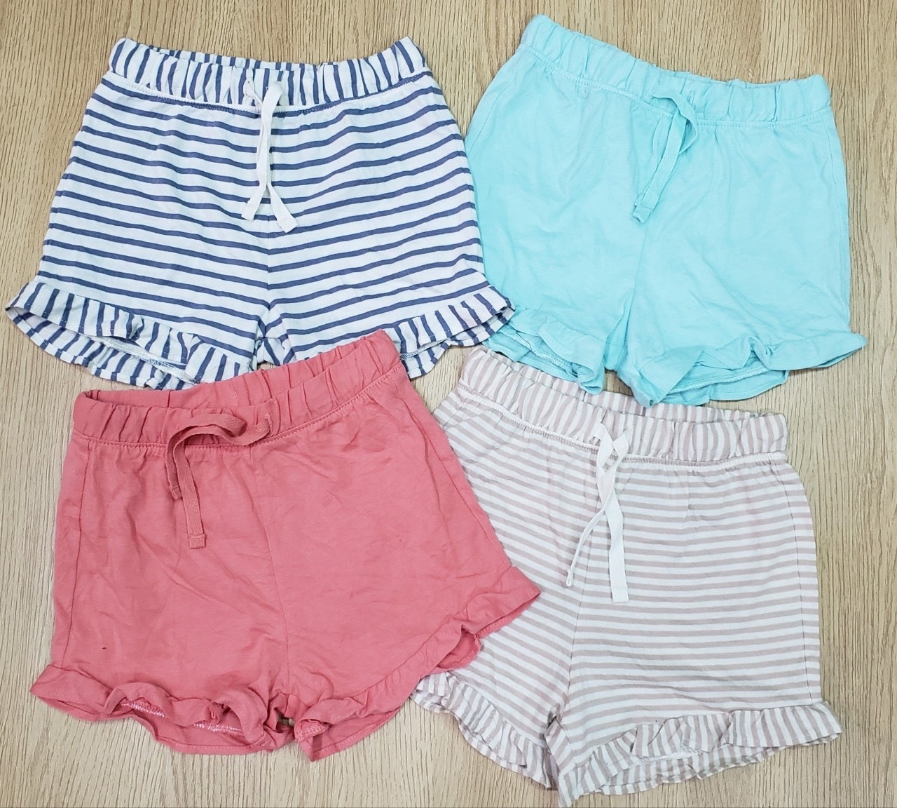 Quần short cotton HM trơn màu / kẻ 6m - 4y BG