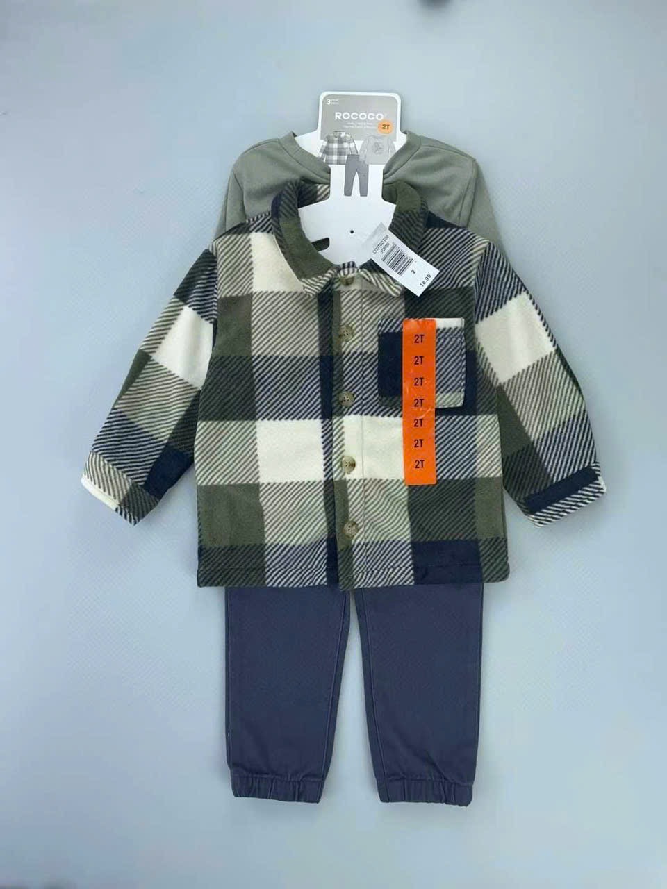 Set 3 chi tiết Rococo 2 mẫu Bé Trai size 12m - 4y