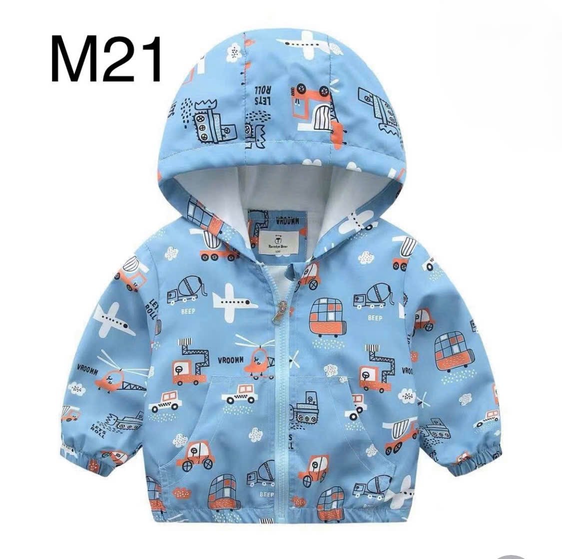 2024 - Áo gió lót cotton Ravedye Bear nhiều hình Bé Trai size 100 - 140