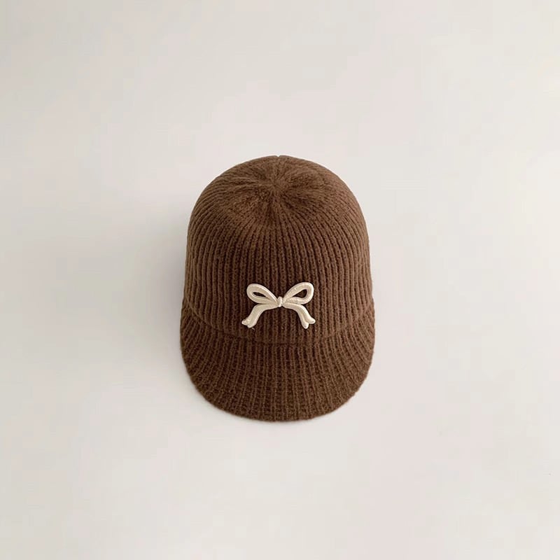 Mũ len đính nơ nhiều màu Bé Gái size 3-6y