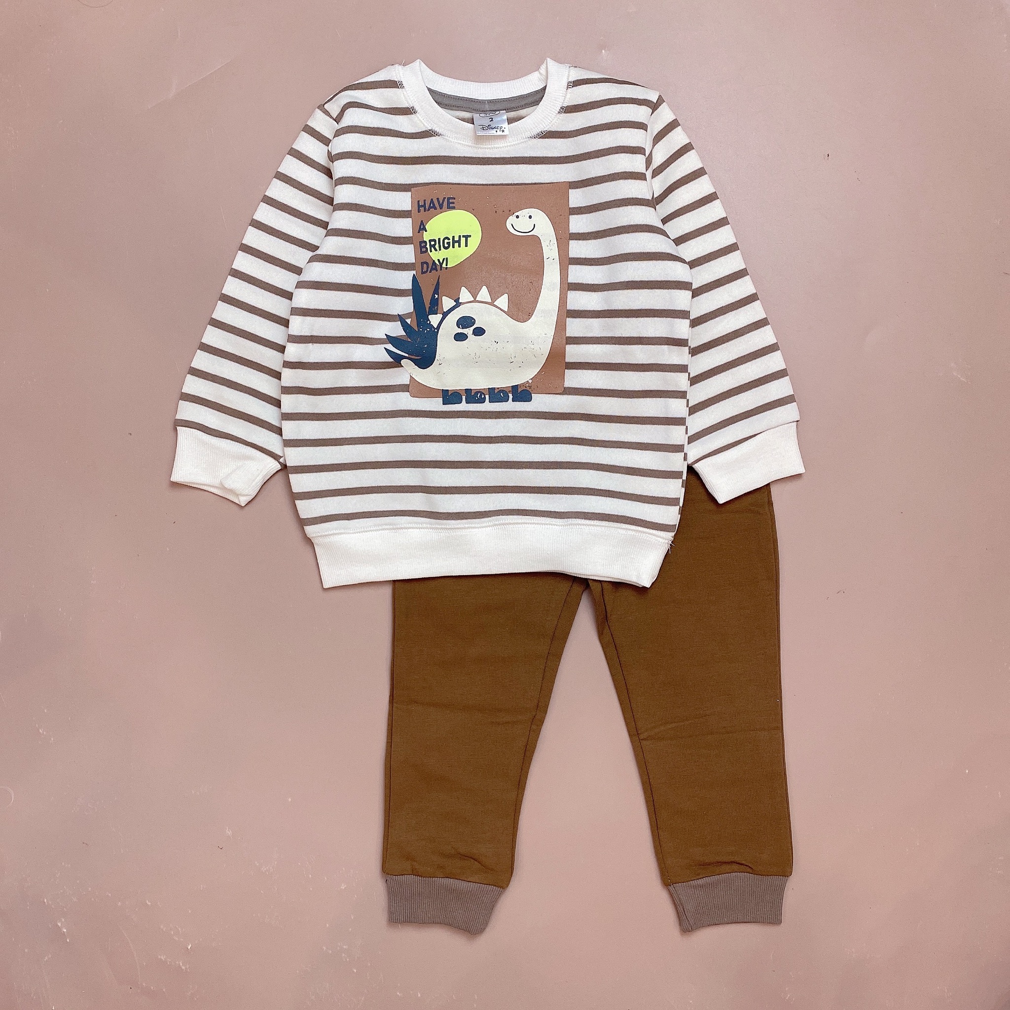 Bộ nỉ bông Muji nhiều hình Disney Bé trai size 2 - 5y