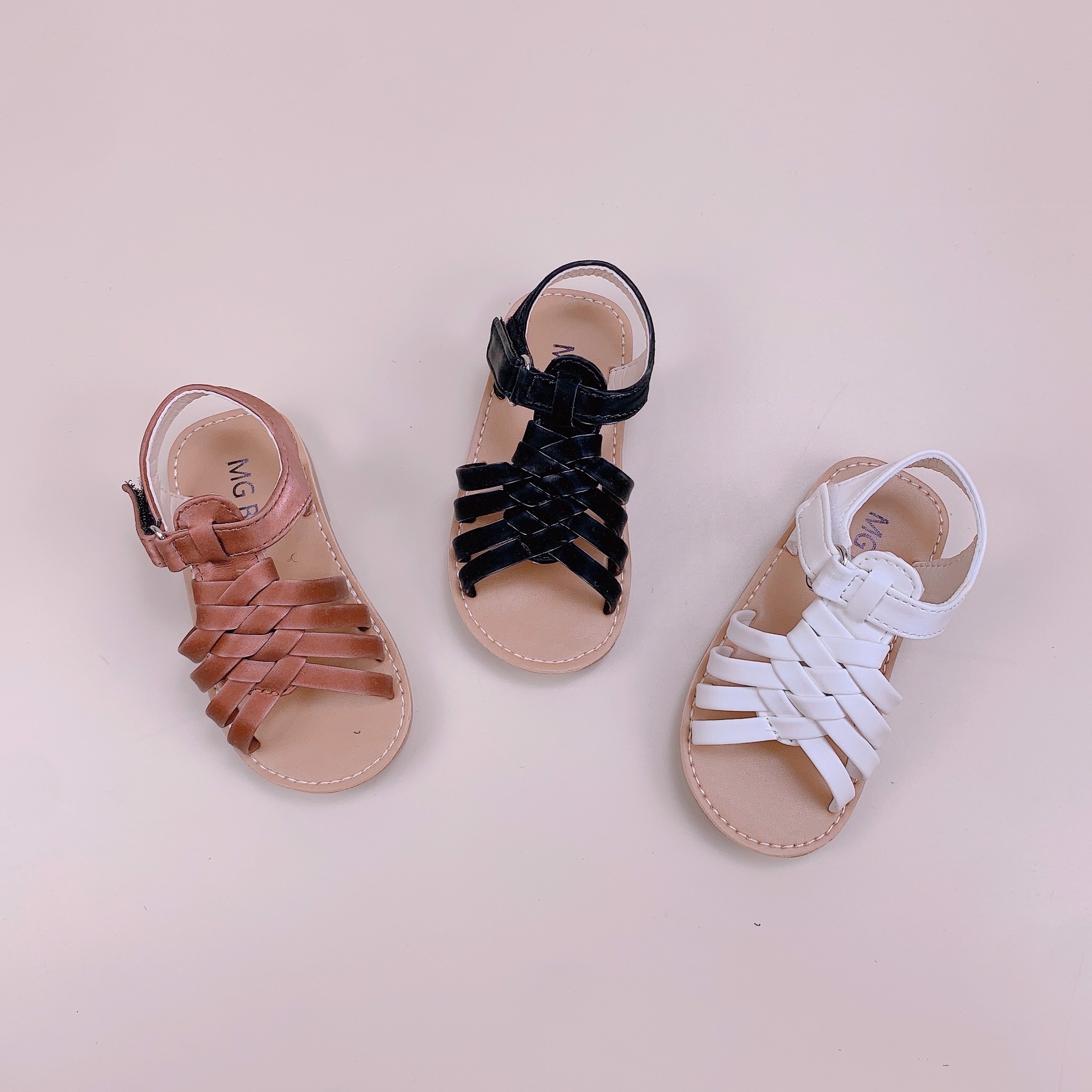 Sandal MG Baby bé gái - quai đan chéo nhiều màu