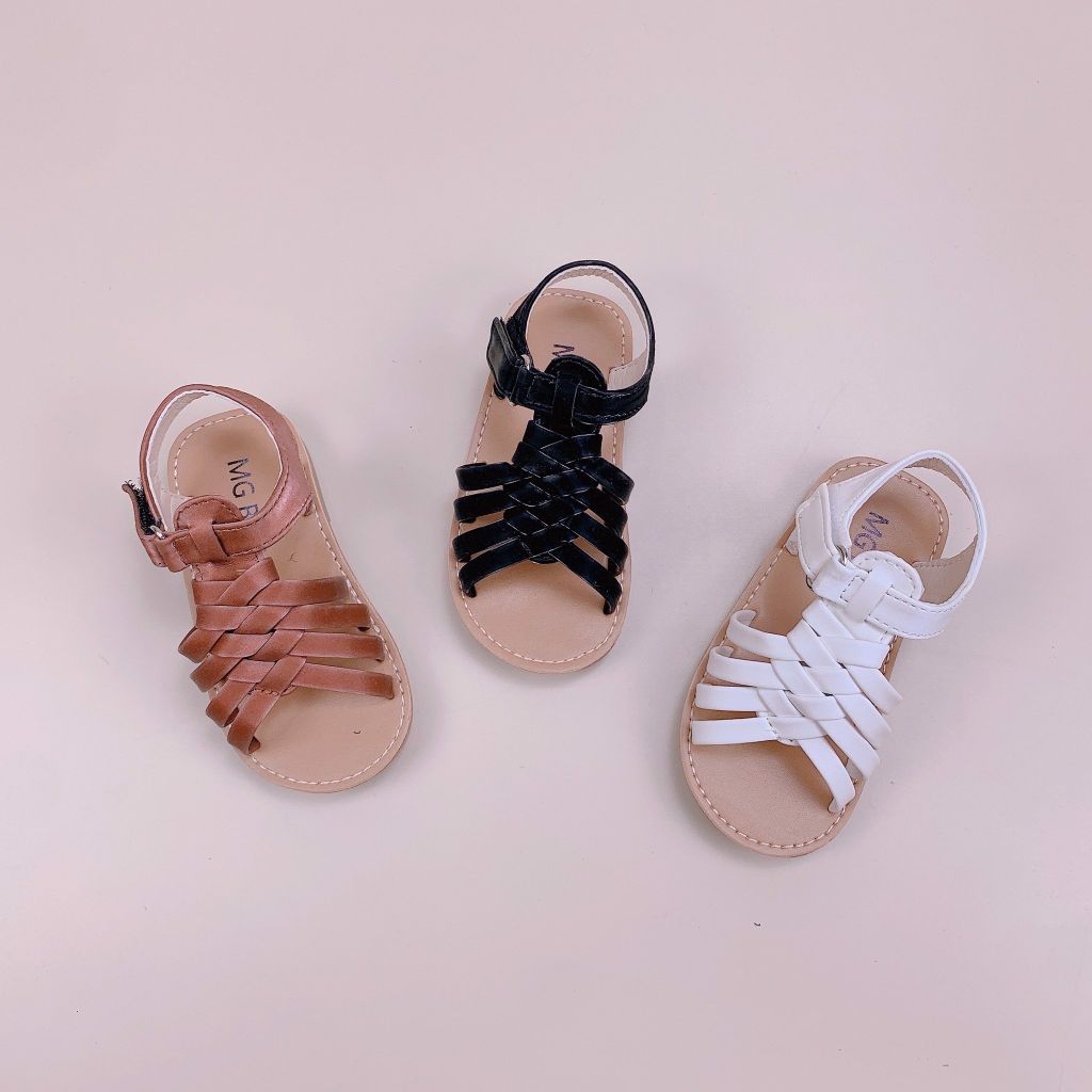 Sandal MG Baby bé gái - quai đan chéo nhiều màu