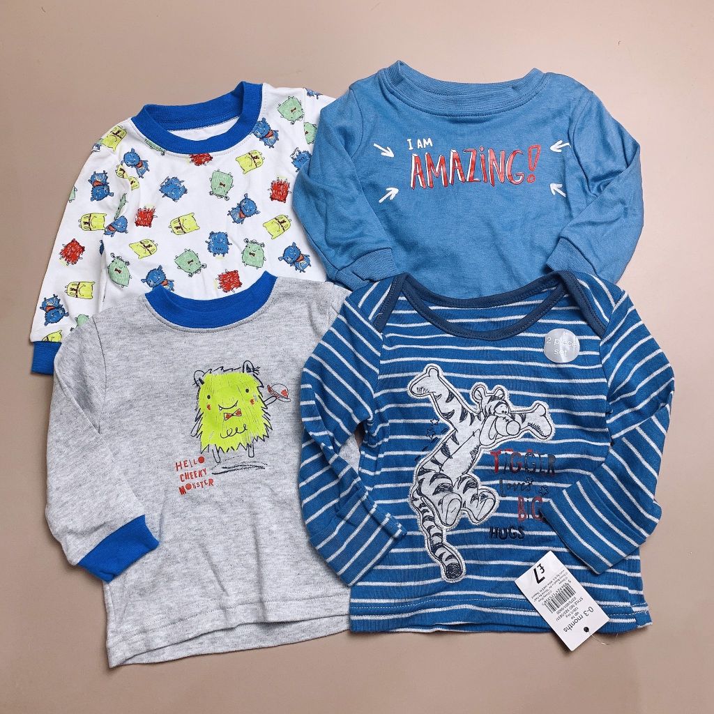 [0-3m] Áo cotton George size 0-3m