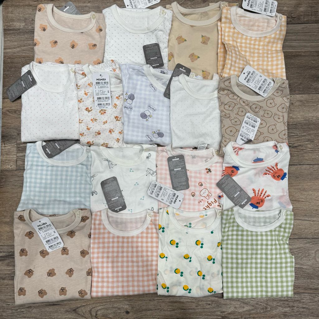Bộ cotton vải dư Hàn nhiều mẫu Bé Trai Bé Gái size 80 - 120