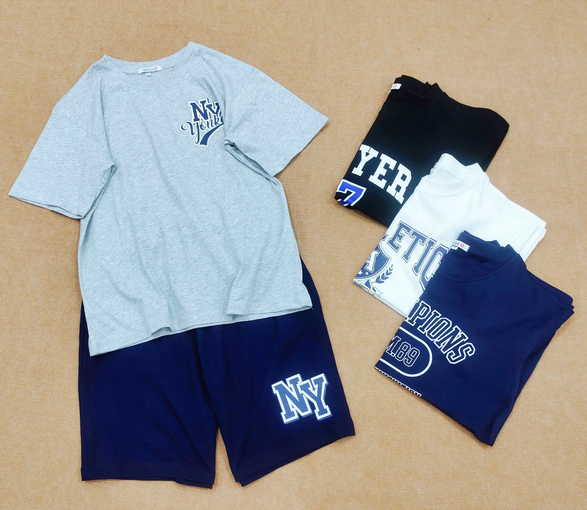 Bộ cotton dòng đại Helios nhiều màu cho bé trai tuổi teen size S-XL