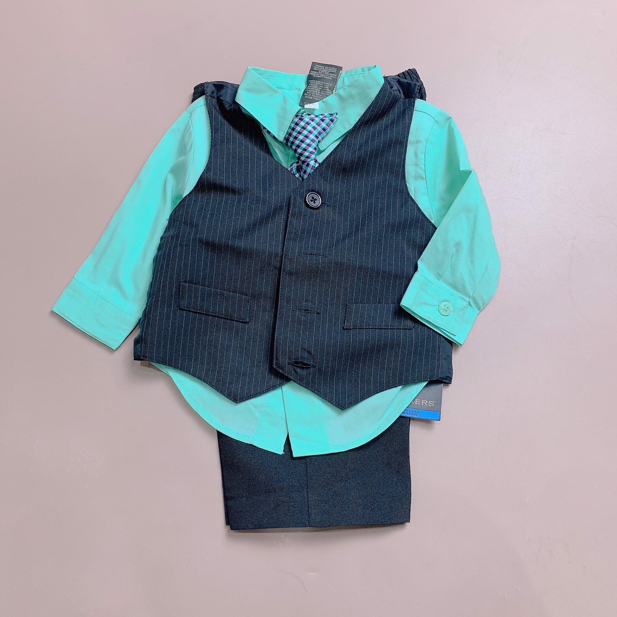 Set 4ct vest cho bé trai - xanh lơ 6-9m/2y