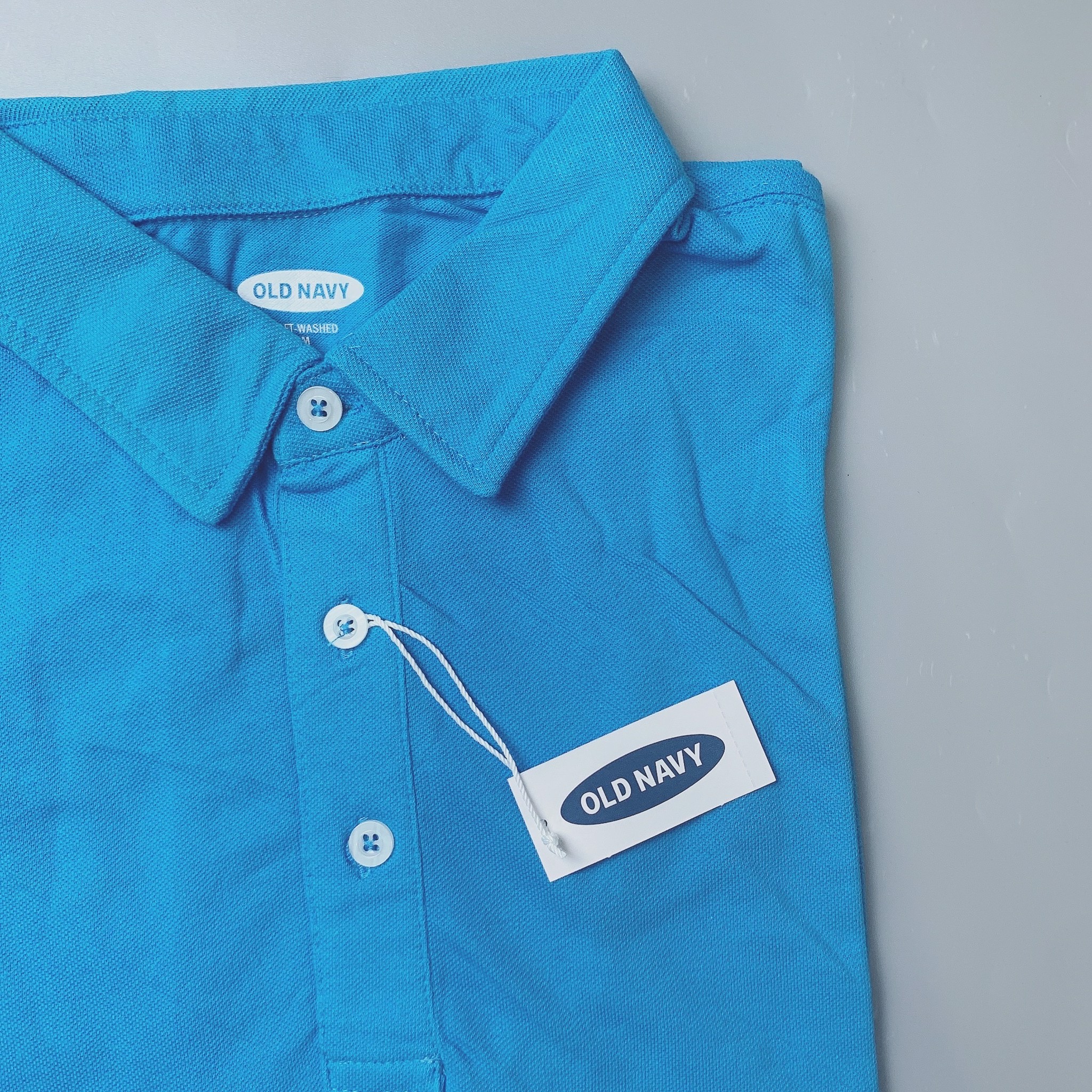 Áo Polo Oldnavy trơn màu (bố) - xanh dương